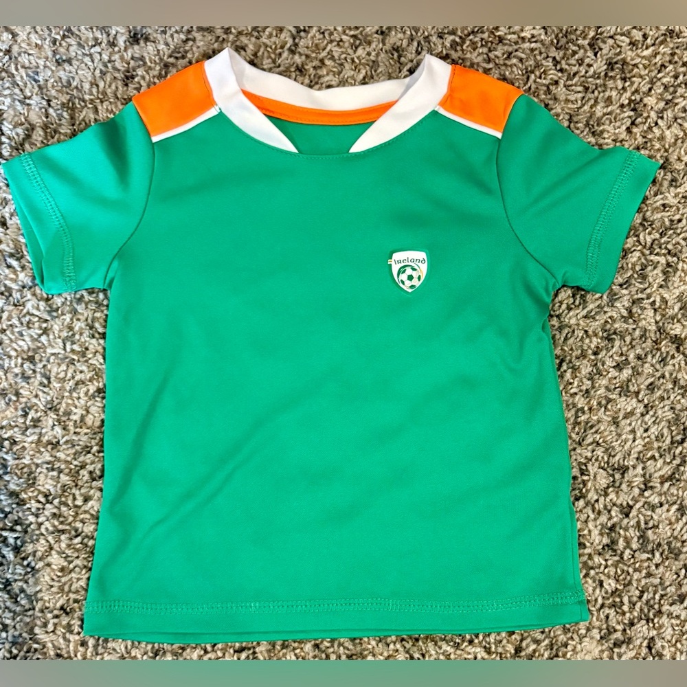 Ireland Football Soccer Jersey Outfit 9-12 Months Green and White Matching Set - Picture 2 of 8